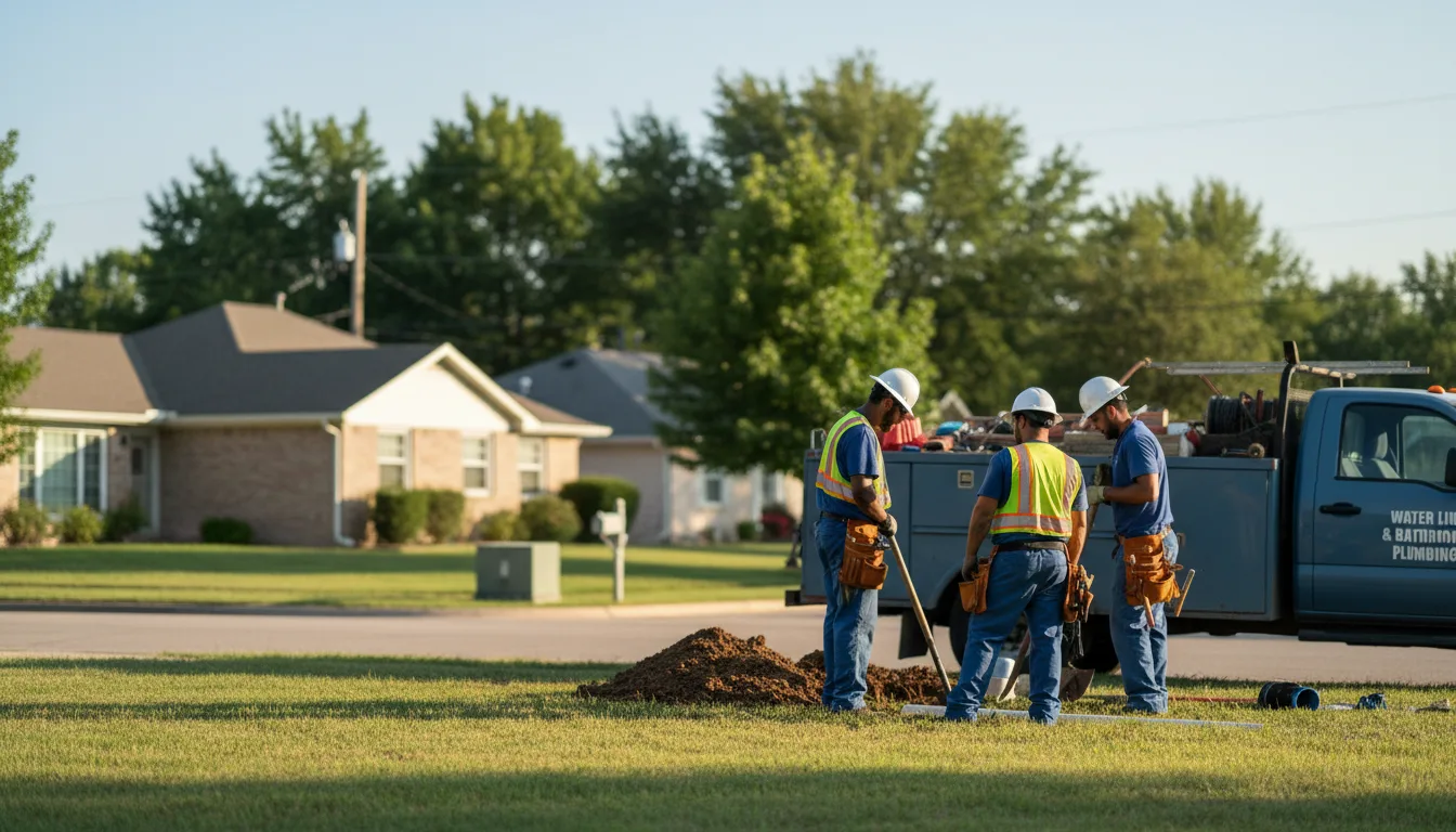 Residential water line and bathroom plumbing service in Grady, AL